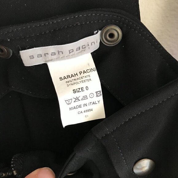 Sarah Pacini Black Button Down Dress - Picture 4 of 5